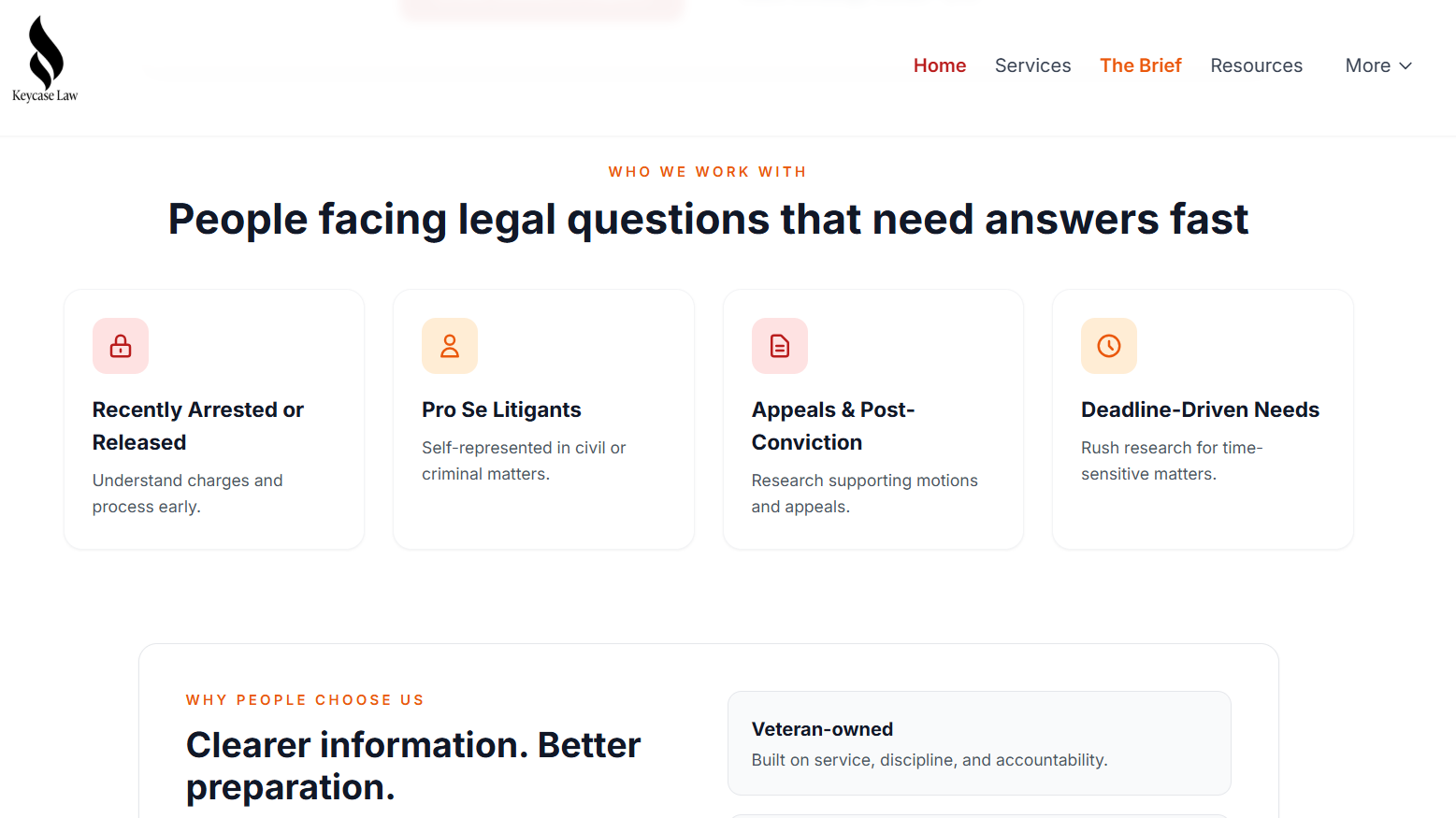Keycase Law website